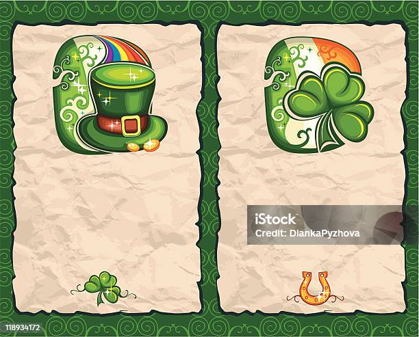 Vetores de St Patricks Day Planos De Fundo De Papel Série 1 e mais imagens de Arco-íris - Arco-íris, Bandeira Irlandesa, Carta - Documento