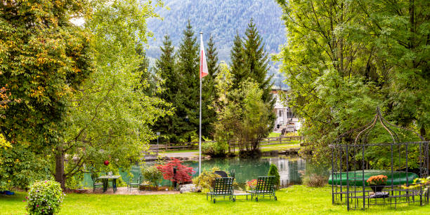 istock A beautiful, cozy corner for relaxing and relaxing by the water. 1189342692