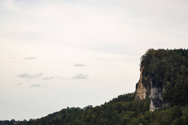 Closeup of rock formations in Saxon Switzerland, Germany