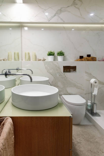 istock Interior of the bathroom in bright colors 1189354612