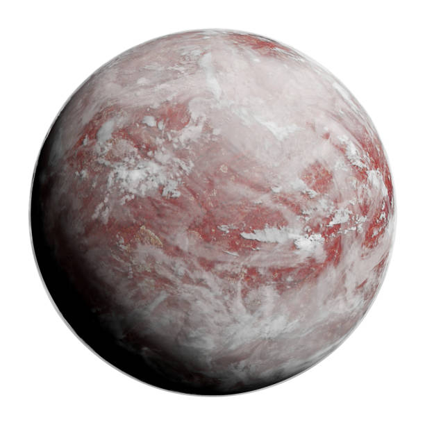 istock alien planet, cloudy desert world, exoplanet isolated on white background 1189355934