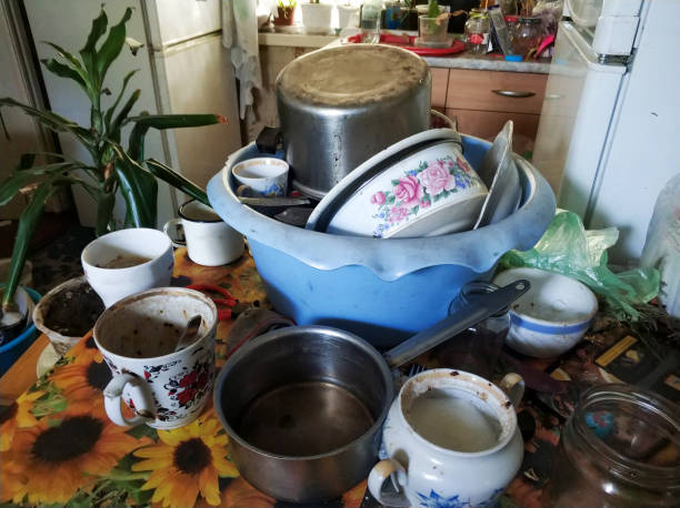 istock mess and dump. An old room with lots of things. Devastation. Very small housing 1189357345