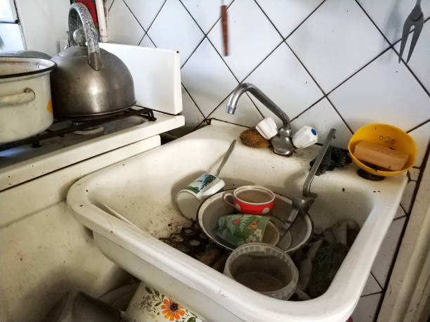 istock mess and dump. An old room with lots of things. Devastation. Very small housing 1189357353
