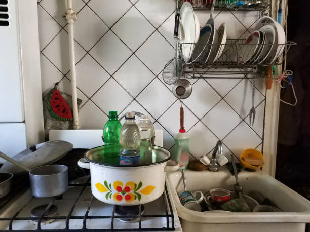 istock mess and dump. An old room with lots of things. Devastation. Very small housing 1189357364