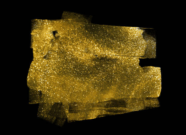 istock gold shimmer stroke isolated on black background 1189361671