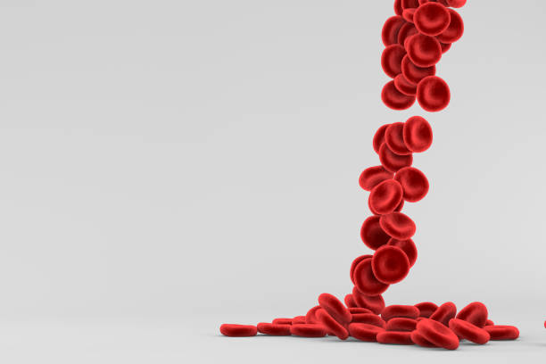 3d-rendering von blutzellen-konzept. - anemia stock-fotos und bilder