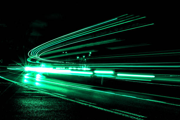 istock lights of cars with night 1189365413