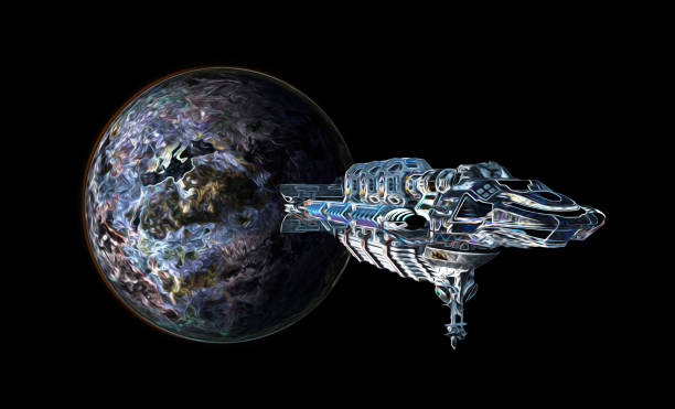 istock Spaceship Digitally Painted Poster Art 1189365639