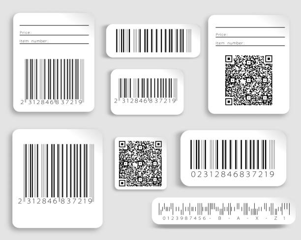 ilustrações, clipart, desenhos animados e ícones de código de barras - bar code price coding laser