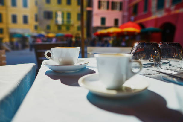 istock Coffee cups in cafe in Vernazza 1189388008
