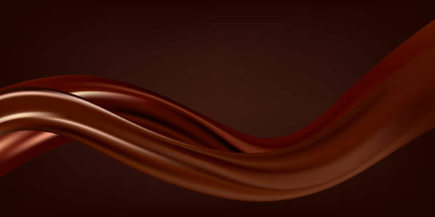 illustrations, cliparts, dessins animés et icônes de fond abstrait de chocolat, soie brune de draperie, illustration de vecteur - chocolat