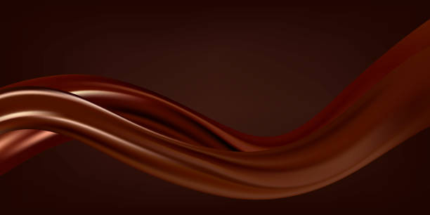 抽象的なチョコレートの背景、ブラウンドレープシルク、ベクターイラスト - chocolate backgrounds swirl pattern点のイラスト素材／クリップアート素材／マンガ素材／アイコン素材