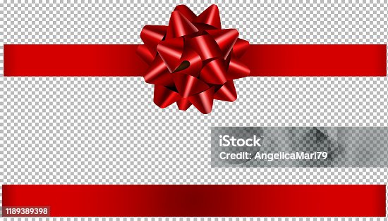 istock red bow and ribbon illustration for christmas and birthday decorations 1189389398