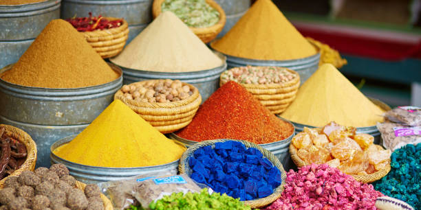 istock Selection of spices on a Moroccan market 1189390319