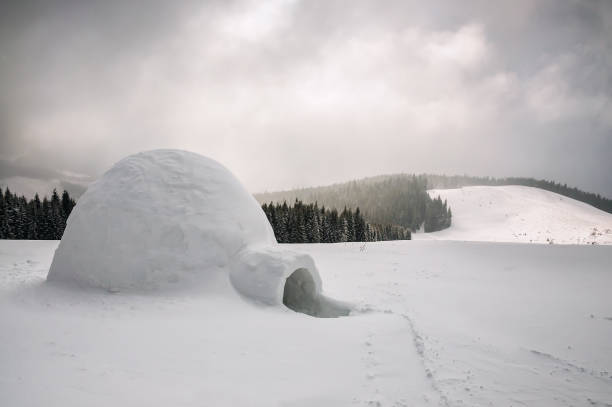 istock igloo in snowy winter mountains 1189390755