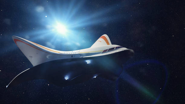 artist's impression of a futuristic space ship, conceptual starship