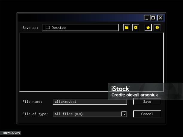 Retro Files Manager Retro File Explorer Interface In Modern Dark Mode Theme Stock ...