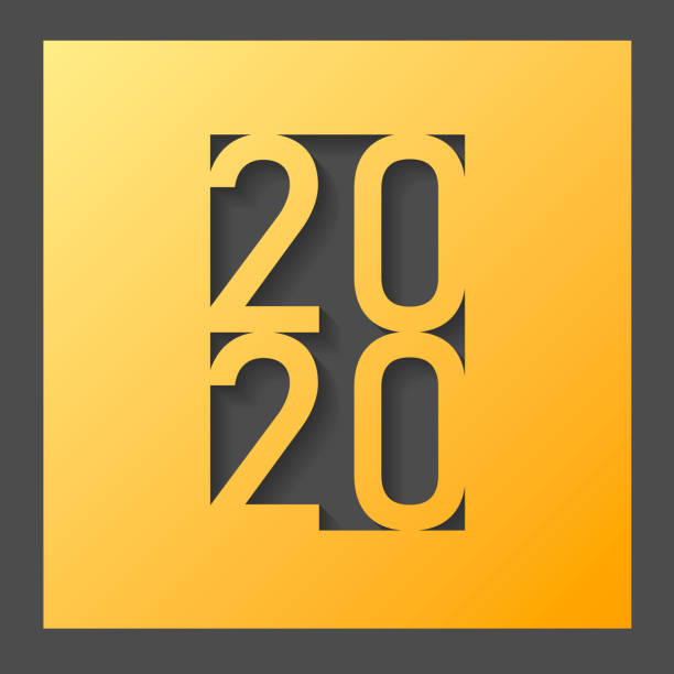istock 2020 happy new year. golden icon simple design sign vector illustration eps10 1189403958