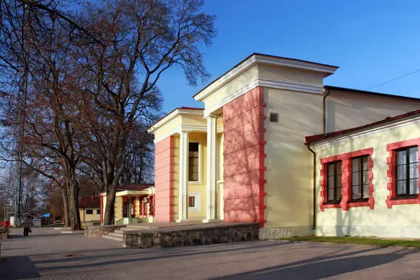 Photo of Building of railway station in the popular health resort of Ogre in central Latvia.