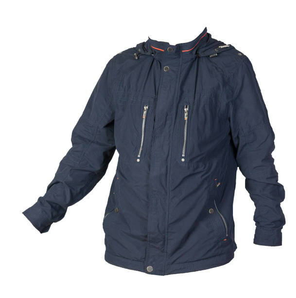 istock Men's jacket in a hood isolated on a white background. Windbreaker jacket front view. 1189407809