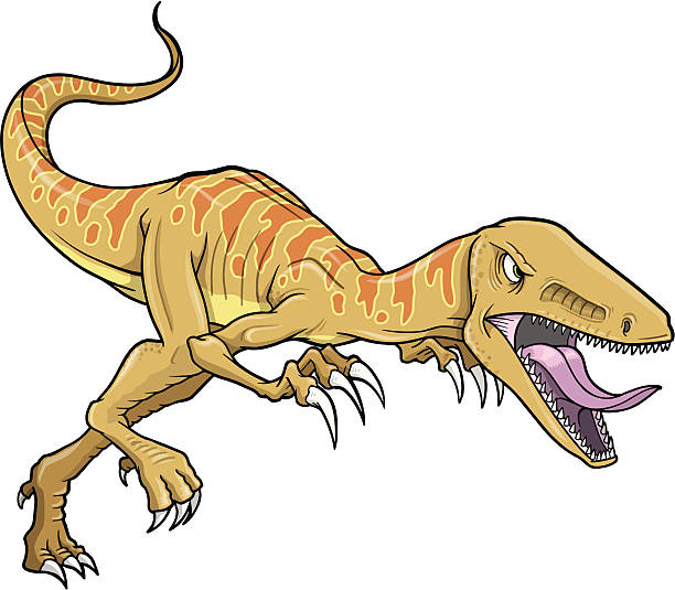 Raptor Dinosaur vector art illustration