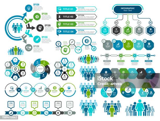Set Of Infographic Elements Stock Illustration - Download Image Now - Infographic, Chart, Flow Chart
