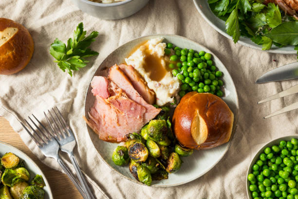 Homemade Glazed Holiday Ham Roast with All the Sides
