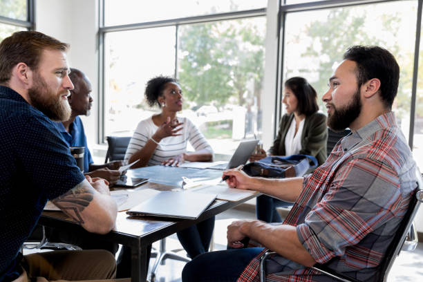 istock Serious businessmen during meeting 1189419353