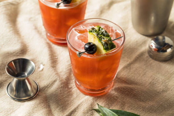 Alcoholic Jungle Bird Rum Tiki Cocktail