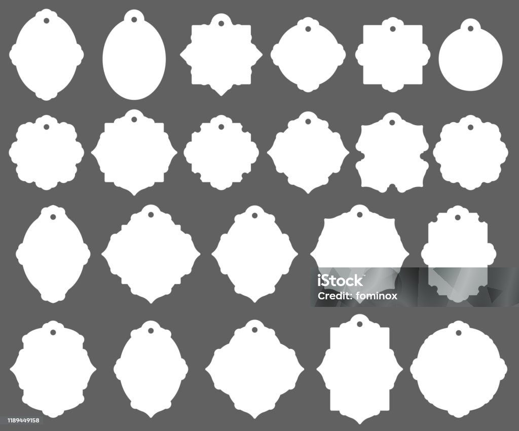 Fancy Tag Pattern Patterned Tag Stock Illustration - Download Image Now - Arrangement ...