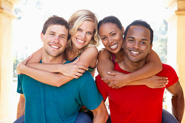 istock Group Of Young Friends Having Fun Together 118944986