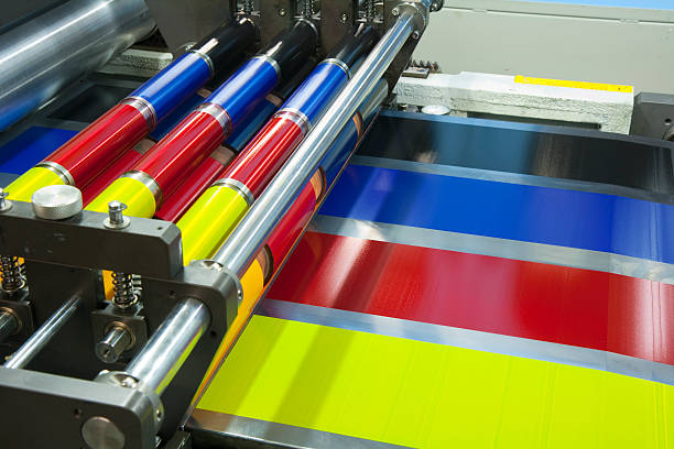istock Close up of an offset printing machine 118946738