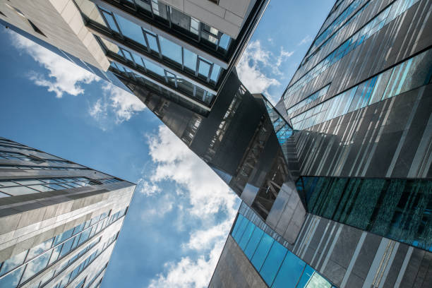 istock Leipzig contemporary buildings and footbridge from below 1189468937