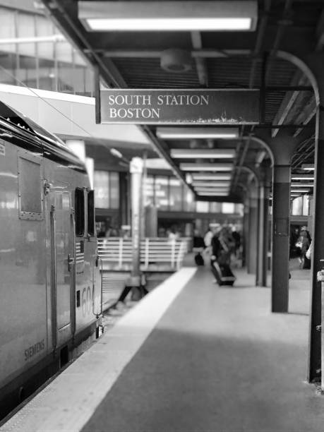istock Train at South Station Boston MA 1189469308