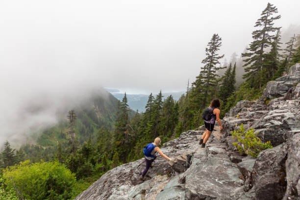 istock Girls Hiking in Canada 1189470155