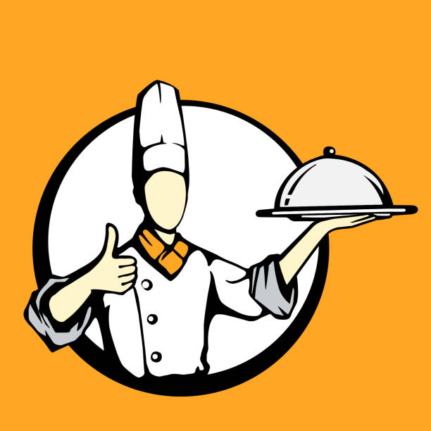 シェフキャラクターストックイラスト - chef men one person cooking点のイラスト素材／クリップアート素材／マンガ素材／アイコン素材
