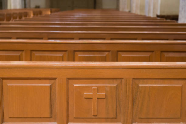 istock Church pew in metropolitan cathedral 1189473613