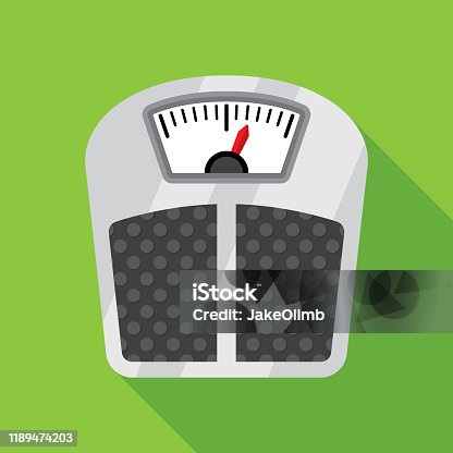 istock Weight Scale Icon Flat 1189474203