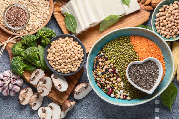 istock Healthy natural ingredients  containing  dietary fiber 1189478347