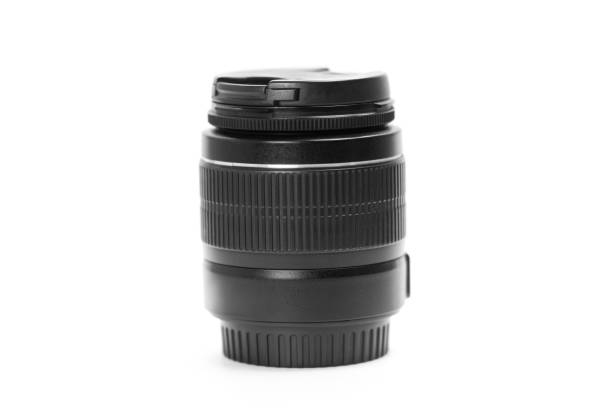 istock Black lens for SLR camera. Close up. Isolated on white background 1189483094
