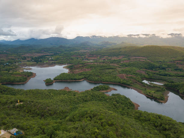 istock Aerial photograph of rice fields and mountains 1189483709
