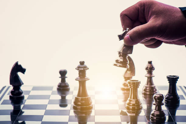 istock chess board game for ideas and competition and strategy, business success concept 1189484704