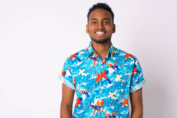 istock Happy young handsome African tourist man smiling 1189489216