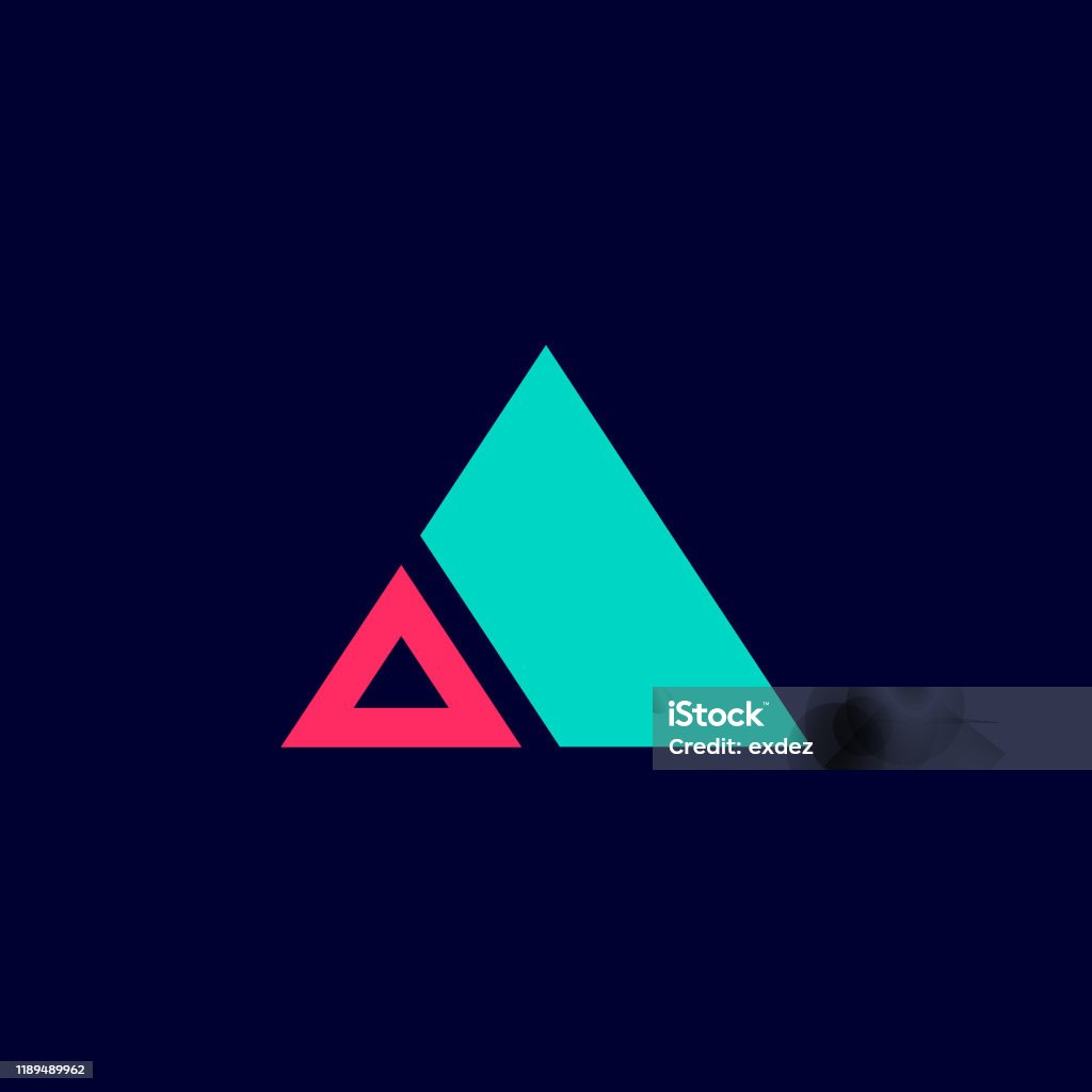 Triangle Shape Logo Sign Stock Illustration - Download Image Now - Logo
