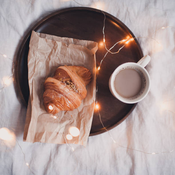 istock Tasty breakfast in bed close up 1189490783