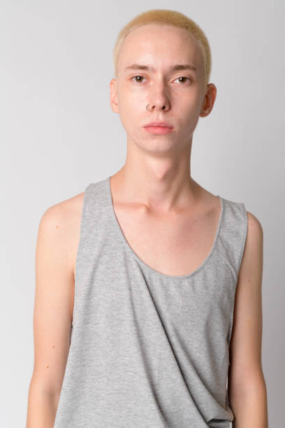 istock Portrait of young handsome androgynous man with nose ring 1189490786