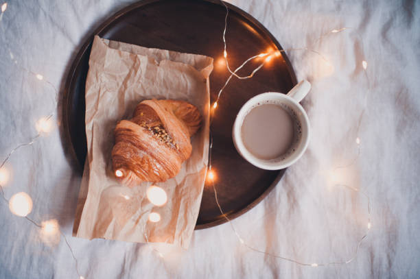 istock Tasty breakfast in bed close up 1189490789