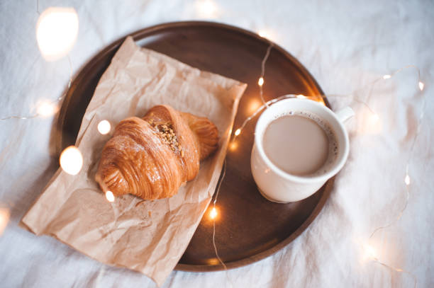 istock Tasty breakfast in bed close up 1189490819