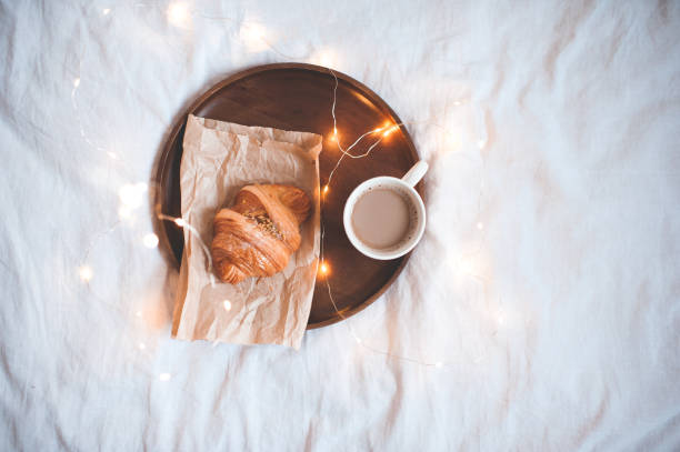 istock Tasty breakfast in bed close up 1189490847