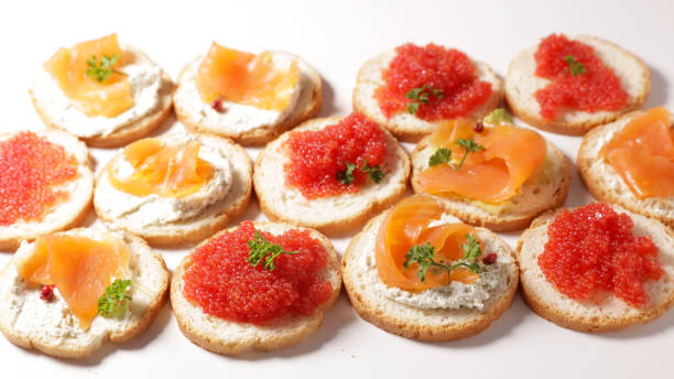 istock canape with salmon and caviar 1189490960